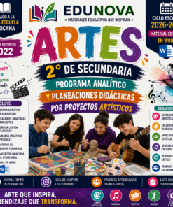 Artes 2° Secundaria NEM 2026-2027 | Programa Analítico y Planeaciones por Proyectos Artísticos | Word Editable
