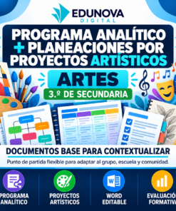Programa Analítico y Planeaciones de Artes 3.º de Secundaria | Proyectos Artísticos | Word Editable