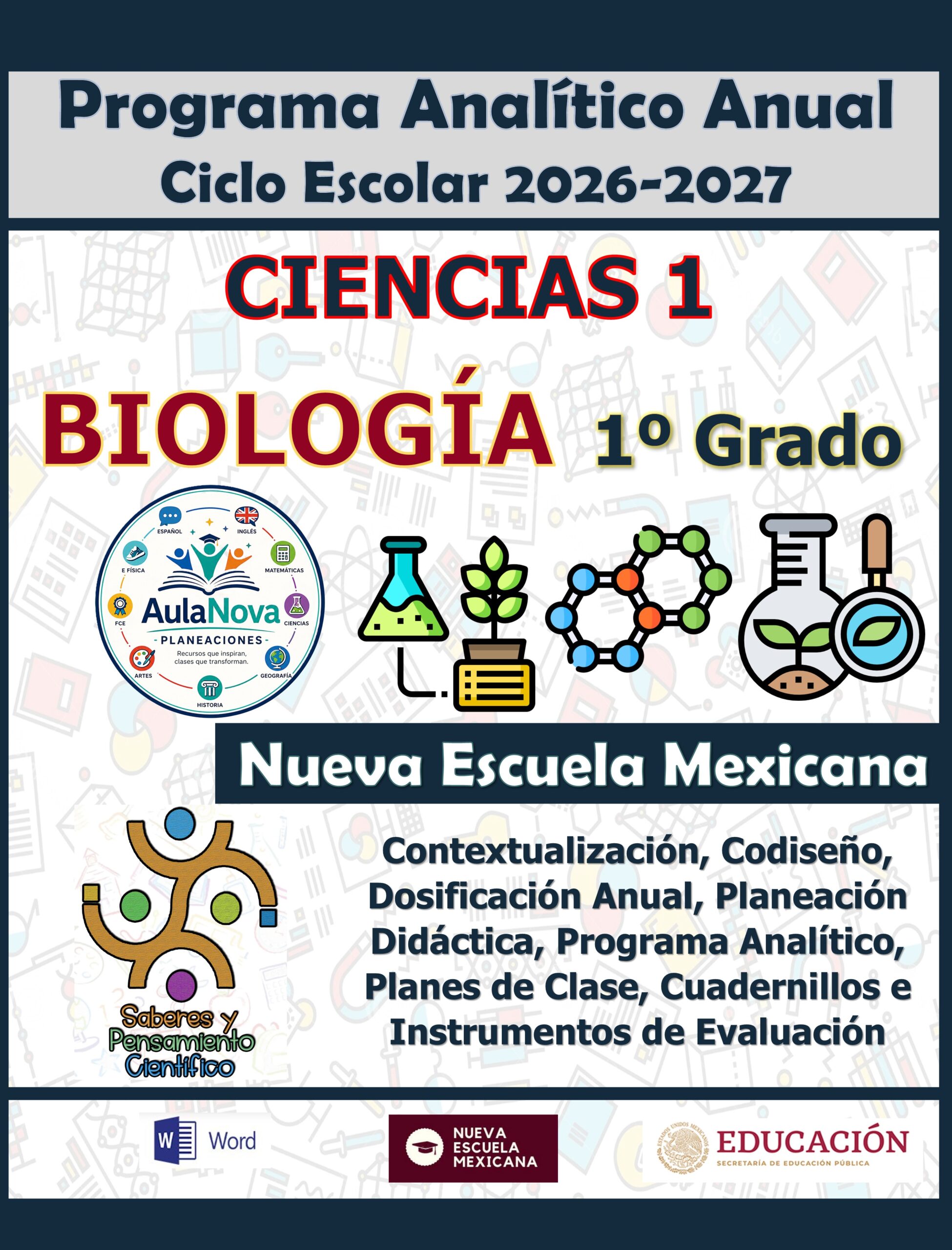 Programa Analítico Anual CIENCIAS I BIOLOGÍA, Secundaria 1º (Ciclo Escolar 2026 – 2027) 1 Programa Analítico Anual CIENCIAS I BIOLOGÍA, Secundaria 1º (Ciclo Escolar 2026 – 2027)
