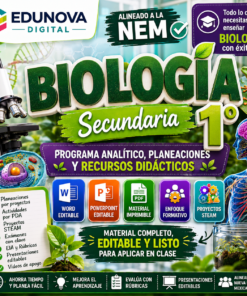 Biología 1° Secundaria NEM 2026-2027 | Programa Analítico, Planeaciones y Recursos Didácticos Editables