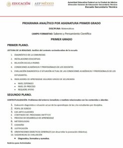Un documento titulado 