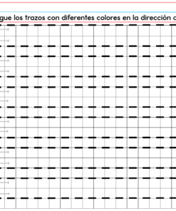 El PREESCOLAR 1 CUADERNILLO DE TRABAJO 2026 incluye una hoja con cinco filas: cada una comienza con un auto, flechas y líneas punteadas. Tras los autos, símbolos X y O indican dónde empezar a trazar líneas en distintos sentidos y colores.