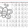 Esta hoja de ejercicios para calcar PREESCOLAR 1 CUADERNILLO DE TRABAJO 2026 presenta una abeja de dibujos animados a la izquierda, cinco filas de bucles discontinuos para calcar con puntos de inicio de colores e instrucciones, además de instrucciones en español en la parte superior de la página.