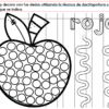 Ideal para preescolar, PREESCOLAR 1 CUADERNILLO DE TRABAJO 2026 incluye una hoja con una manzana, círculos para pintar con los dedos, líneas onduladas y la palabra 