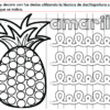 Una hoja de trabajo de piña en blanco y negro de PREESCOLAR 1 CUADERNILLO DE TRABAJO 2026 presenta la palabra 