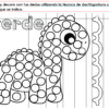 El PREESCOLAR 1 CUADERNILLO DE TRABAJO 2026 incluye una hoja de trabajo para colorear de dinosaurios con líneas onduladas y círculos para pintar. Las instrucciones en español sugieren decorar con huellas dactilares verdes, y 