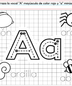 PREESCOLAR 1 CUADERNILLO DE TRABAJO 2026: hoja con fondo cuadriculado, letra 