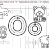 El PREESCOLAR 1 CUADERNILLO DE TRABAJO 2026 incluye ejercicios para trazar la O, colorear un delfín, oso y oveja, trabajar palabras en español como 