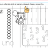 PREESCOLAR 1 CUADERNILLO DE TRABAJO 2026: activ. en español para preescolar sobre el número 1, con gato y globo, ejercicios de trazo y coloreo, mano señalando arriba e instrucciones al inicio. Ideal para 2026.
