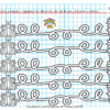 A CUADERNILLO DE TRABAJO 3 PREESCOLAR 3 2024 diseñado para preescolar 3, presenta cinco líneas con patrones en bucle. Cada línea comienza con una imagen prediseñadas de una mariposa y termina con una maceta. Las instrucciones en español dirigen a los usuarios a trazar los bucles de acuerdo con las direcciones de las líneas y luego colorear las imágenes. ¡Perfecto para 2024!