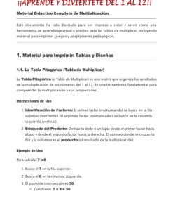 TABLAS DE MULTIPLICAR. CUADERNILLO DE ACTIVIDADES. 7 Una hoja de ejercicios educativos en español titulada