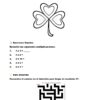 TABLAS DE MULTIPLICAR. CUADERNILLO DE ACTIVIDADES. 11 Una hoja de trabajo sobre la tabla del 3 con un trébol de tres hojas para colorear, ejercicios de multiplicación y un laberinto en la parte inferior que lleva al número 27.