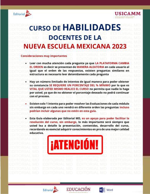 Respuestas Curso de Habilidades Docentes para la Nueva Escuela Mexicana