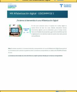 Un cartel en español del curso 