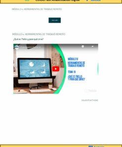 Captura de pantalla de una página web para un curso de alfabetización digital de Fundación Telefónica. El módulo se titula 