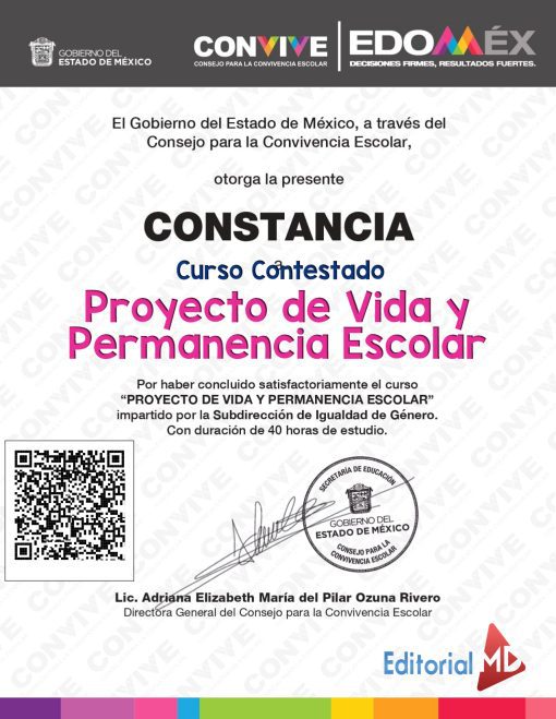 Curso Proyecto de Vida y Permanencia Escolar CONVIVE Contestado