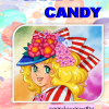 Imagen promocional de "Agenda Perpetua Escolar y/o Personal Candy Candy" donde aparece la protagonista principal, Candy, con cabello largo y rubio y un colorido sombrero adornado con flores, sobre un fondo caprichoso en colores pasteles.