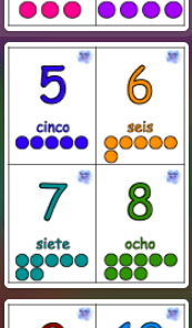 Tarjetas numerales del 1 al 10 Para Niños