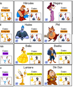 Material Para Formar equipos versión Disney