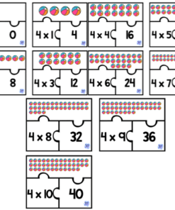 Rompecabezas tabla del 4