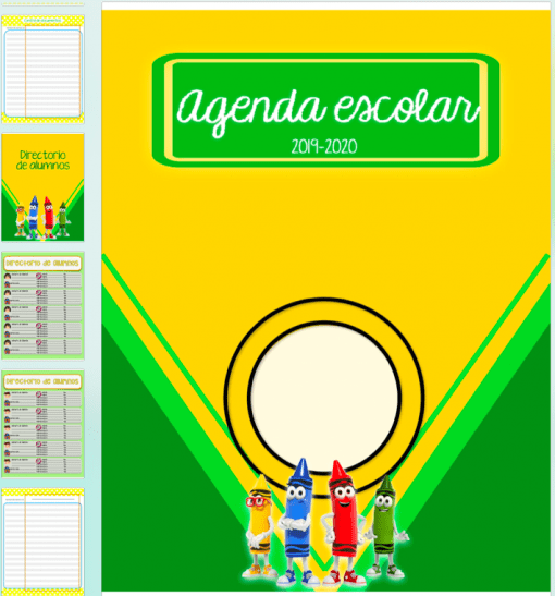 agenda escolar crayola