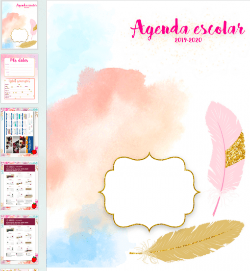 agenda acuarelas ejemplo