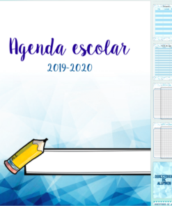 Imagen de una portada de Agenda Azul 2019-2020 para el año académico 2019-2020 con el título 