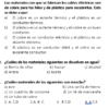 Examen diagnostico Química 5 El Examen diagnostico Química es una hoja de ejercicios de opción múltiple en español con preguntas sobre materiales en cables eléctricos, sustancias solubles en agua y mezclas. Las respuestas a las preguntas 10 y 11 están marcadas en azul. Ideal para evaluaciones de diagnóstico.