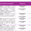 Una tabla para el Programa analítico Química presenta columnas para el contenido, el proceso de aprendizaje, el calendario (fechas de inicio y fin) y las directrices pedagógicas, con filas que describen los temas de química, las actividades y los métodos de evaluación.