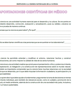 Un texto educativo en español titulado 