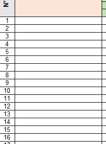 Una tabla con dos columnas denominadas 