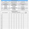 Una tabla en español para evaluar la escritura, con criterios como la legibilidad, el propósito, la estructura, la puntuación y el vocabulario, cada uno con una puntuación de 1 a 3. Debajo hay filas en blanco para los nombres de los alumnos y sus puntuaciones correspondientes.