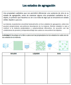 Cuadernillo de actividades de Quimica 8 Una hoja de trabajo titulada
