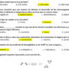 Examenes de Química 7 Hoja de ejercicios de ciencias en español con preguntas de opción múltiple. Las respuestas están resaltadas en amarillo e incluyen valores como