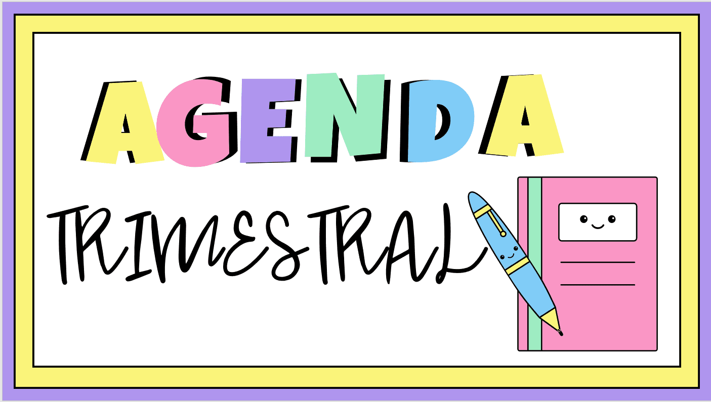 Organizador trimestral en PowerPoint 1 Organizador trimestral en PowerPoint