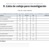 Evalúo para mejorar: Paquete de evaluación formativa para secundaria 11 Lista de verificación para la investigación en secundaria con criterios para evaluar estudios documentales, de campo y experimentales.