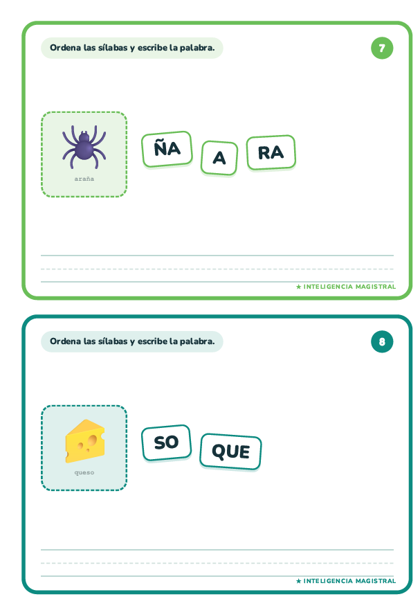 Cuaderno de Lectoescritura: Lee, Ordena y Escribe - 25 Fichas para Primeros Lectores 2 Cuaderno de Lectoescritura: Lee, Ordena y Escribe - 25 Fichas para Primeros Lectores - Image 2