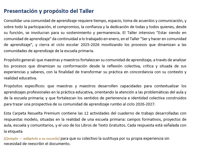 Paquete Premium Taller Intensivo para Personal Docente Julio 2026 2 Paquete Premium Taller Intensivo para Personal Docente Julio 2026 - Image 2