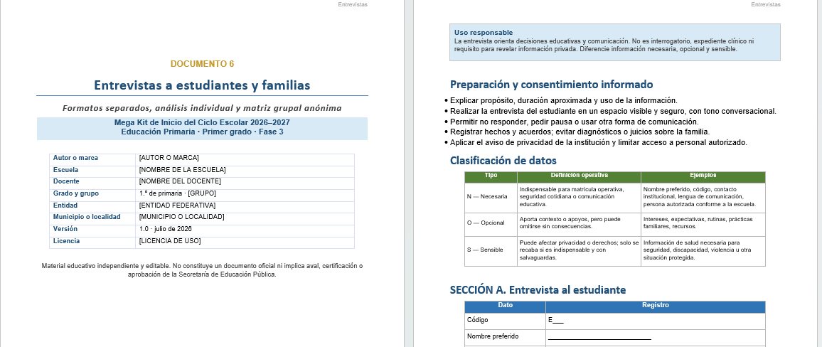 Mega Kit de Inicio de Ciclo para 1.º de Primaria 2026–2027 | 10 documentos Word editables 4 Mega Kit de Inicio de Ciclo para 1.º de Primaria 2026–2027 | 10 documentos Word editables - Image 4