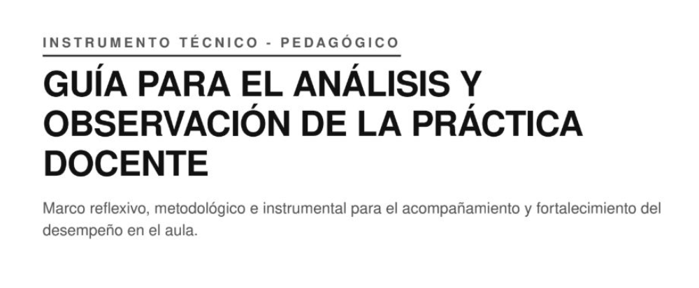Guía para el Análisis y Observación de la Práctica Docente 1 Guía para el Análisis y Observación de la Práctica Docente