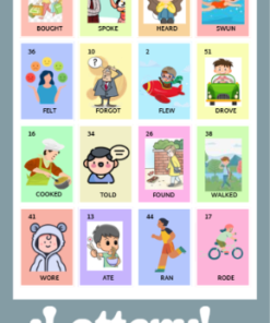 Lotería de Verbos Irregulares | Simple Past