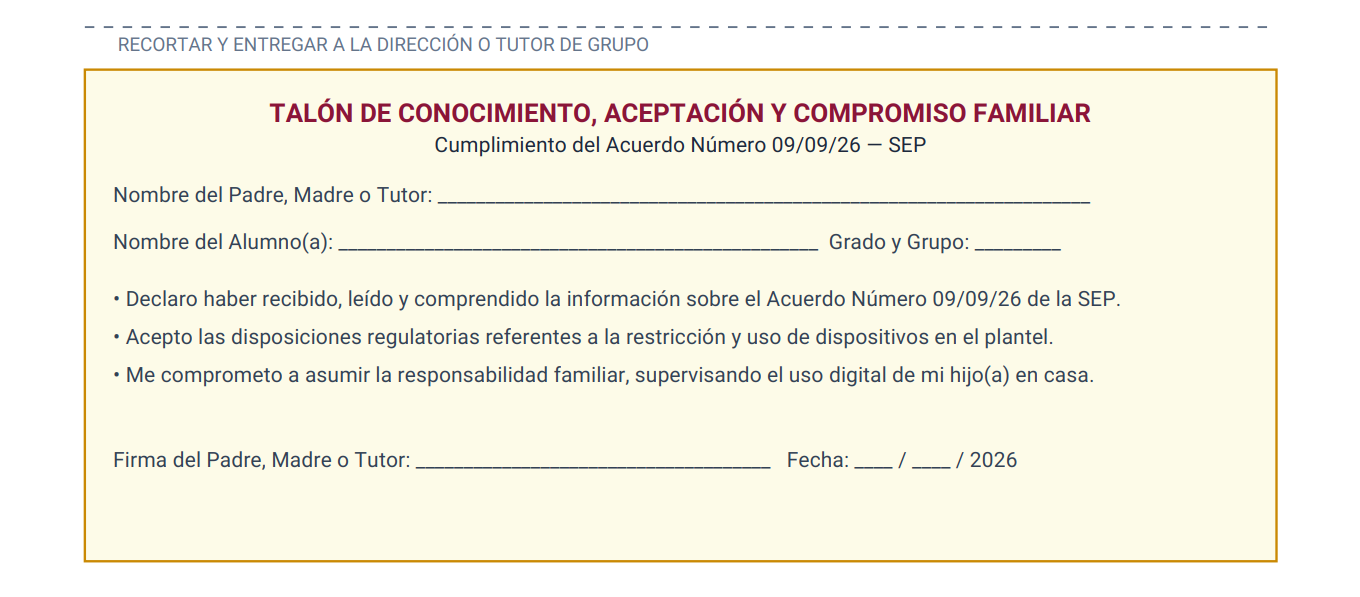 Acuerdo Número 09/09/26, para padres de familia 2 Acuerdo Número 09/09/26, para padres de familia - Imagen 2