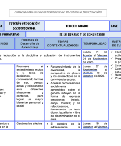 Paquete de Planeaciones anuales, Secundaria, Disciplina Tutoría