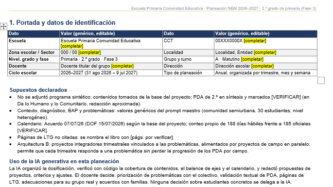 Planeación Anual NEM 2026–2027 · 2.º de Primaria (Fase 3) · Word editable 3 Vista previa 3 de Planeación Anual NEM 2026–2027 · 2.º de Primaria (Fase 3) · Word editable
