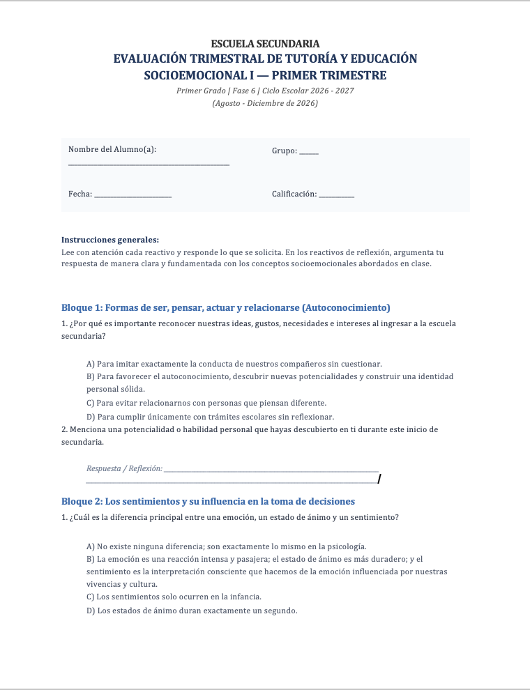 Paquete de Planeaciones anuales, Secundaria, Disciplina Tutoría I 13 Paquete de Planeaciones anuales, Secundaria, Disciplina Tutoría I - Imagen 13