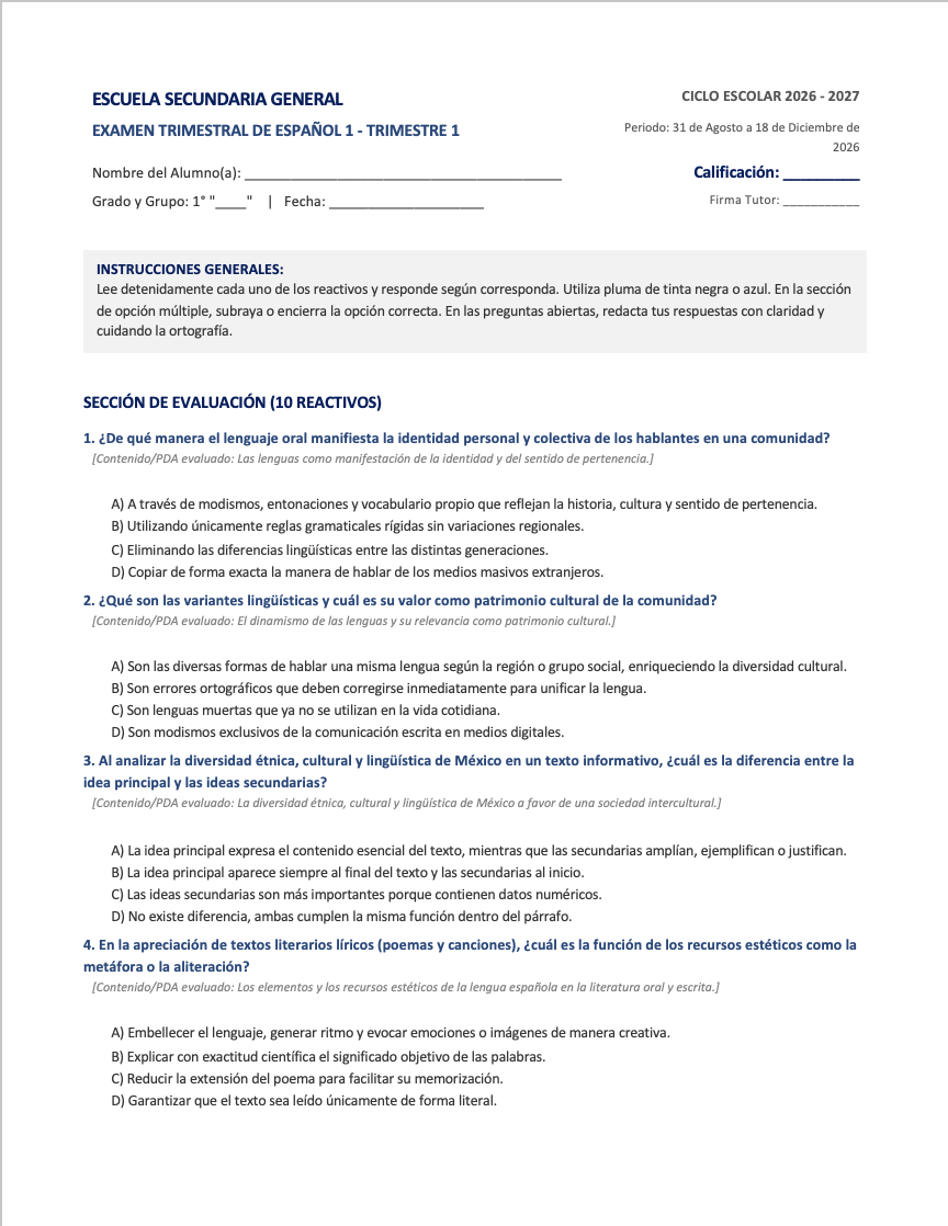 Paquete de Planeaciones anuales, Secundaria, Disciplina Lengua Materna Español I 13 Paquete de Planeaciones anuales, Secundaria, Disciplina Lengua Materna Español I - Imagen 13