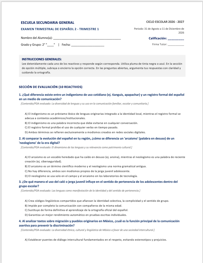 Paquete de Planeaciones anuales, Secundaria, Disciplina Lengua Materna Español II 14 Paquete de Planeaciones anuales, Secundaria, Disciplina Lengua Materna Español II - Imagen 14
