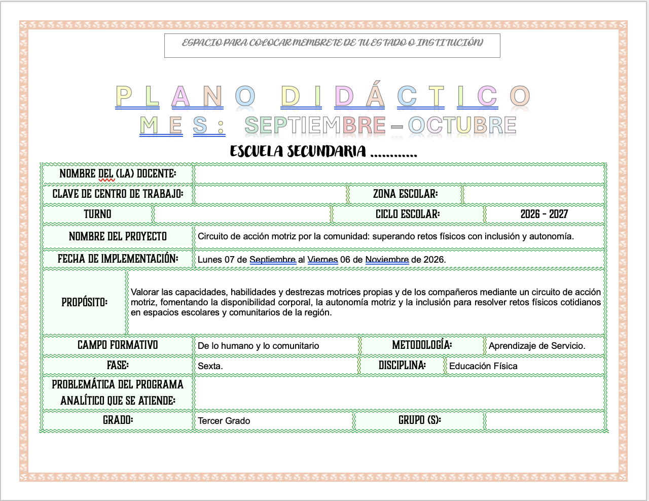Paquete de Planeaciones anuales, Secundaria, Disciplina Educación Física III 5 Paquete de Planeaciones anuales, Secundaria, Disciplina Educación Física III - Imagen 5