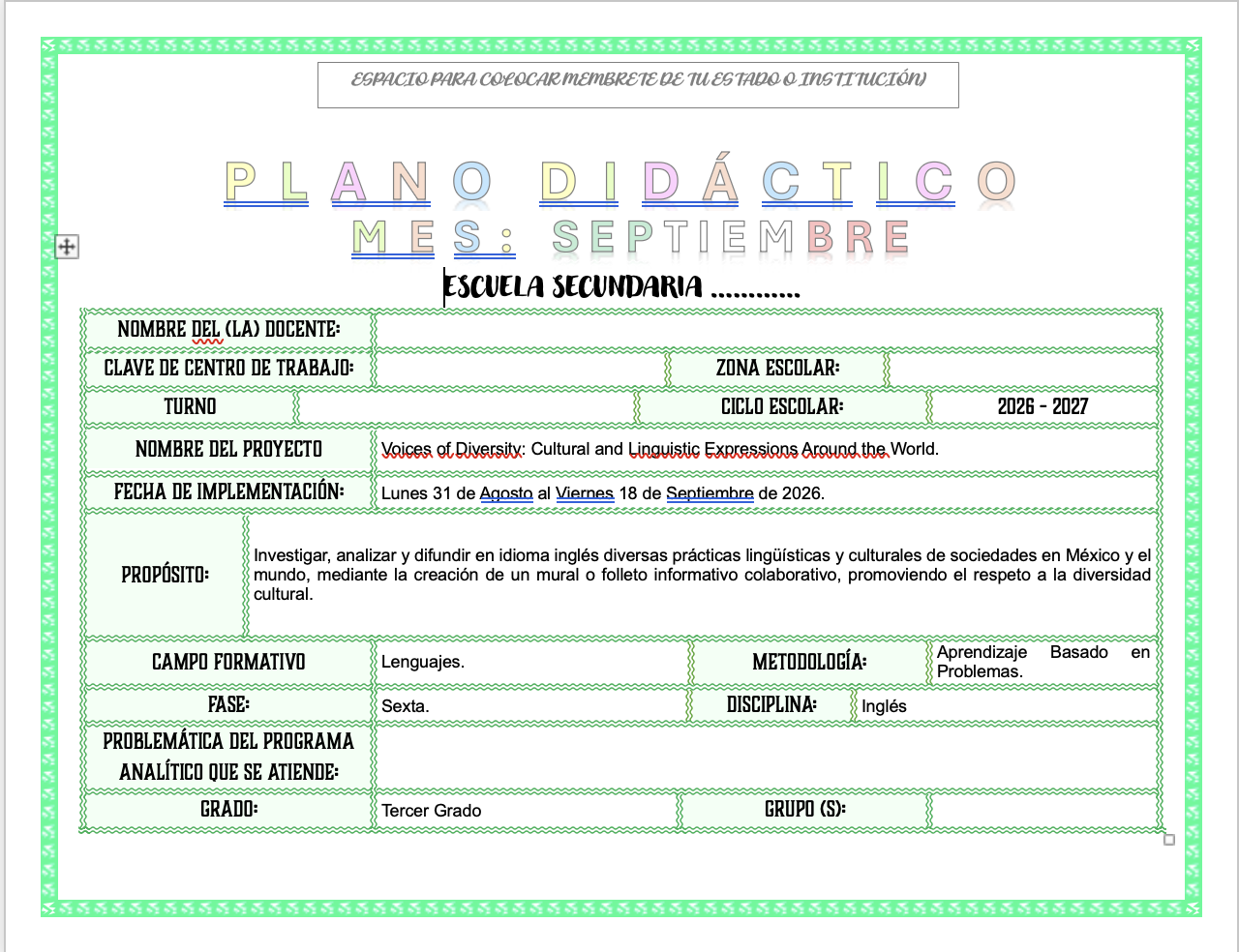 Paquete de Planeaciones anuales, Secundaria, Disciplina Lengua Extranjera Inglés III 5 Paquete de Planeaciones anuales, Secundaria, Disciplina Lengua Extranjera Inglés III - Imagen 5