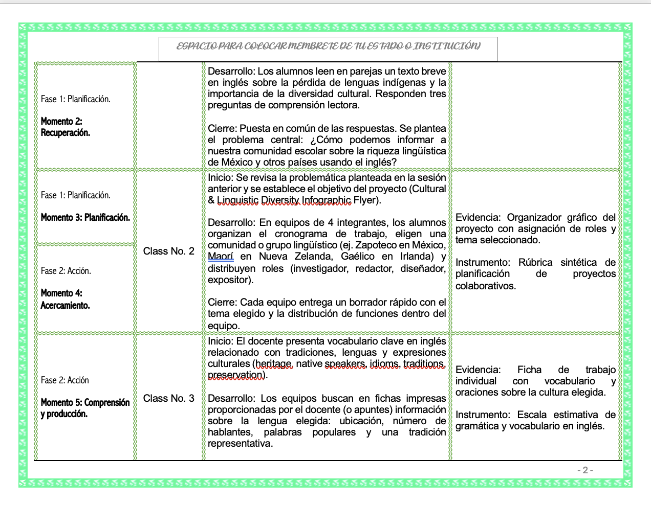 Paquete de Planeaciones anuales, Secundaria, Disciplina Lengua Extranjera Inglés III 7 Paquete de Planeaciones anuales, Secundaria, Disciplina Lengua Extranjera Inglés III - Imagen 7
